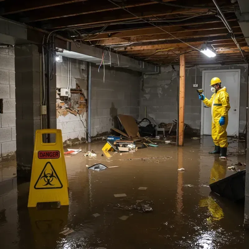 Flooded Basement Electrical Hazard in Highland Park, NJ Property